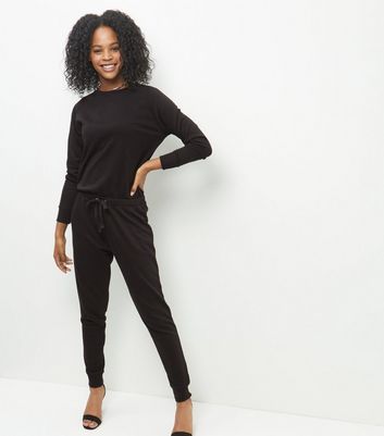 Black 2025 sweater jumpsuit