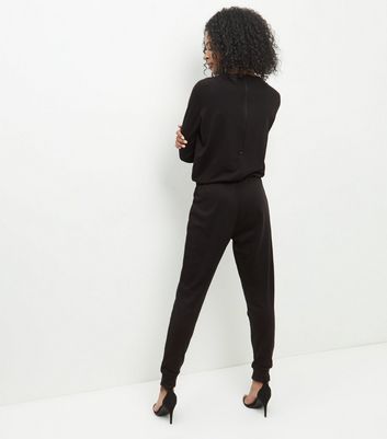 black sweater jumpsuit