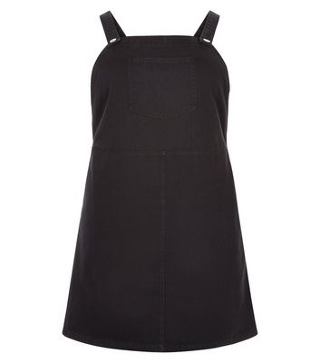 new look denim dungaree dress