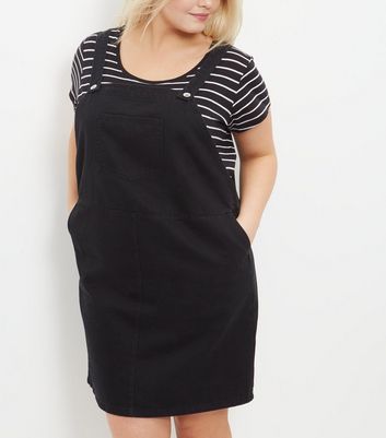 black denim pinafore dress plus size