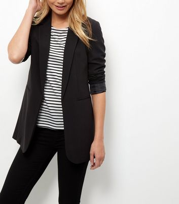 black longline blazer jacket