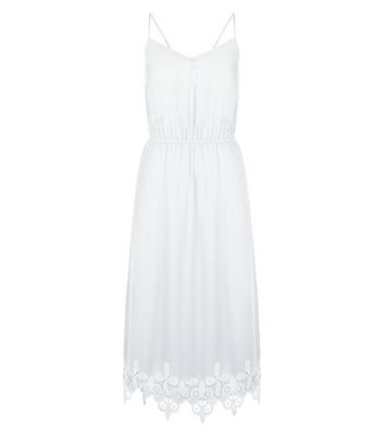 new look white crochet dress