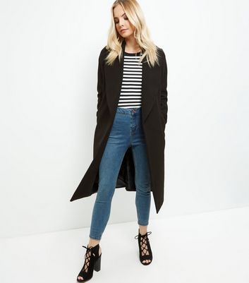 black wrap coat petite