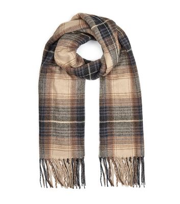 brown check scarf