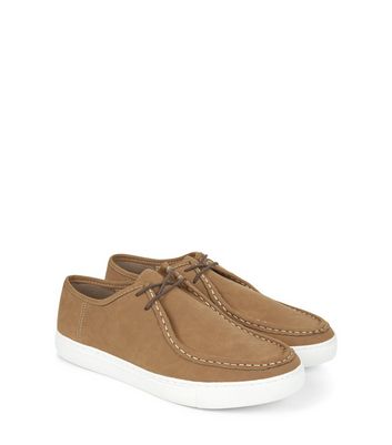 Tan Lace Up Moccasins | New Look