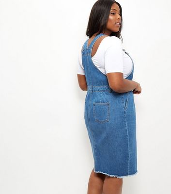 new look pinafore denim