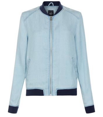 blue jean bomber jacket