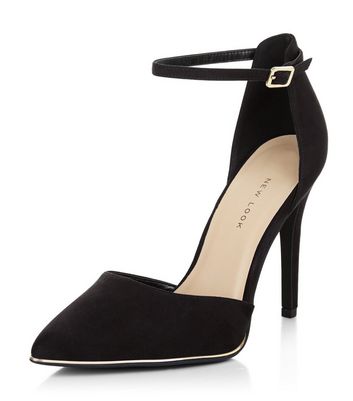 new look black pointed heels
