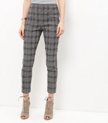 new look black slim leg trousers