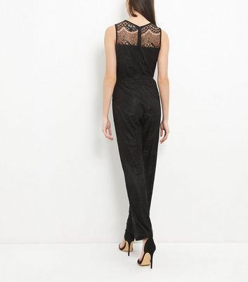 lace panel jumpsuit