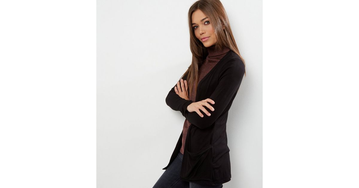 Black Boyfriend Cardigan New Look