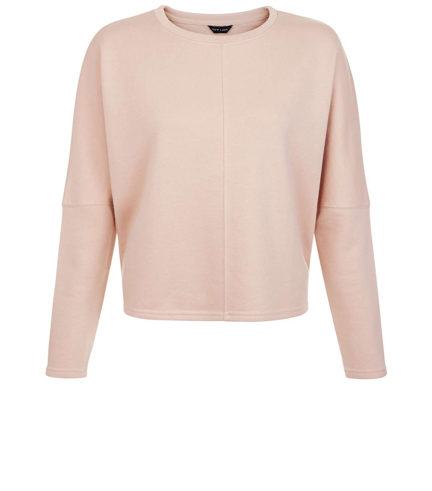 Mid Pink Batwing Sleeve Cropped Sweater  Image 4