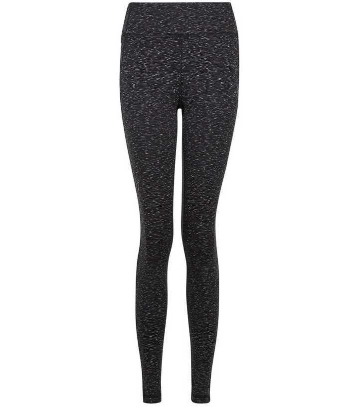 Dark Grey Space Dye Print Sports Leggings