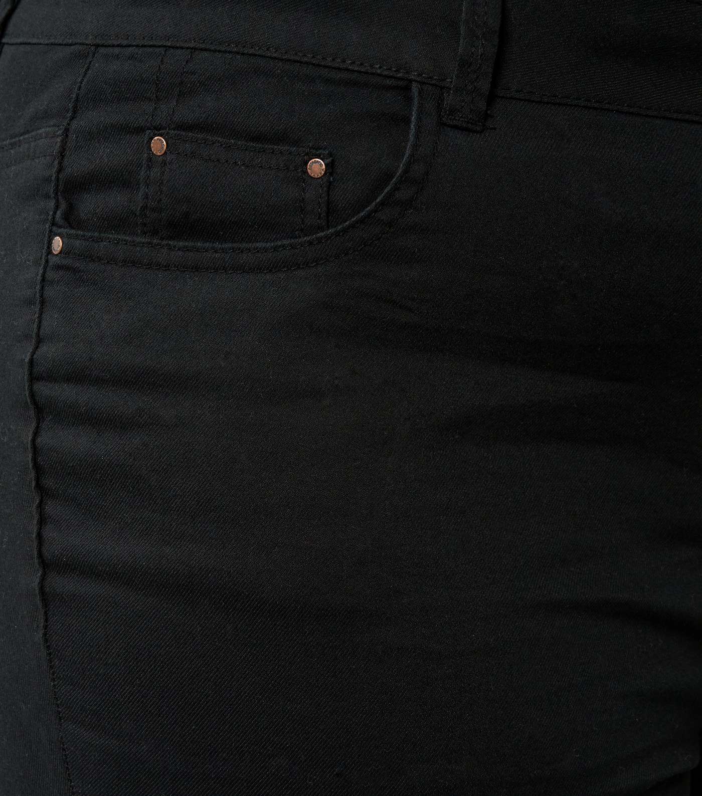 Curves Black Bootcut Trousers Image 5