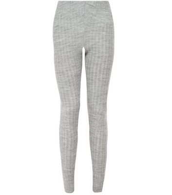 grey ribbed legging