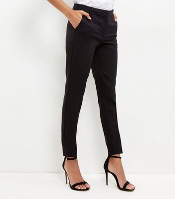 long black slim leg trousers