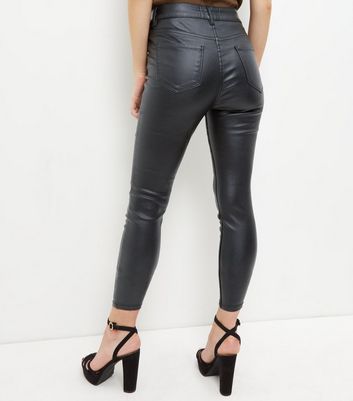 black coated petite jeans