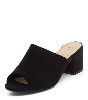 wide fit heeled mules