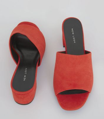 new look red mules