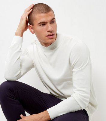winter white polo neck jumper