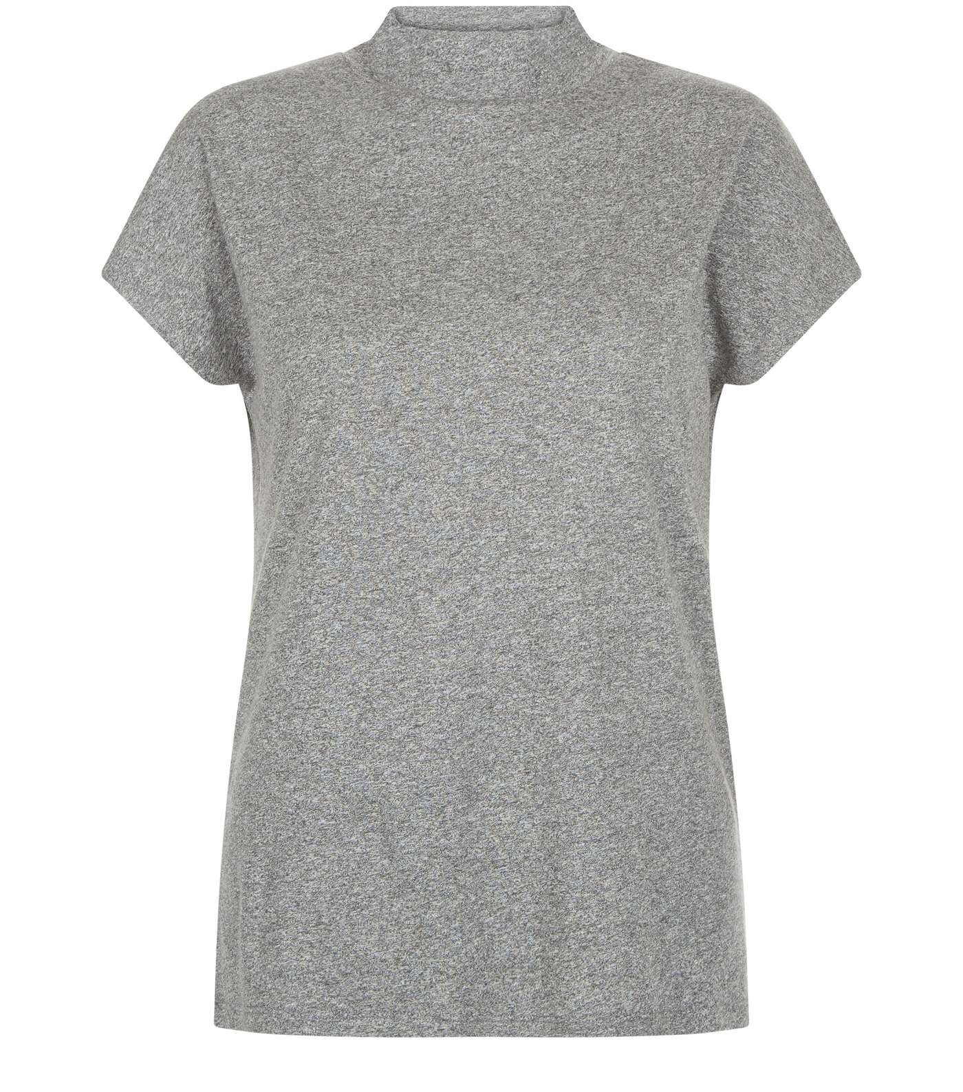 Grey Funnel Neck T-Shirt 