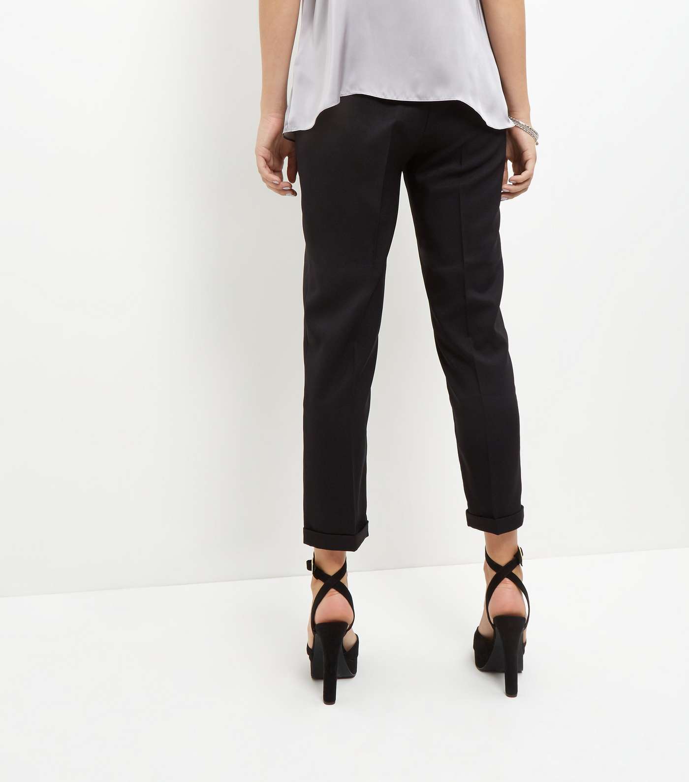 Maternity Black Over Bump Trousers Image 3
