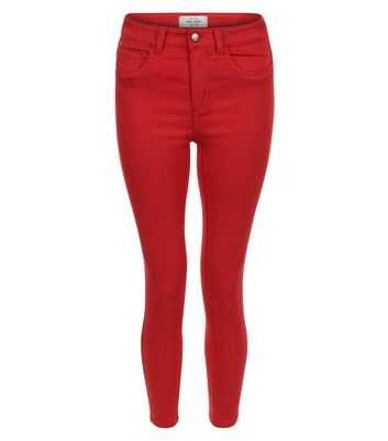 new look red jeans