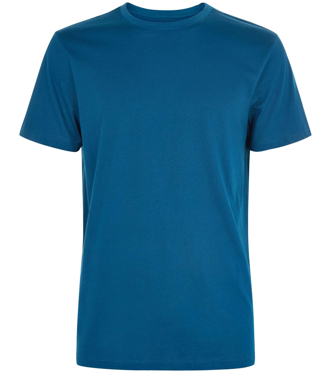 Blue Crew Neck T-shirt Image 4