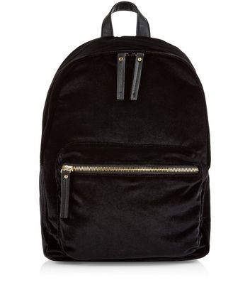 velvet black backpack