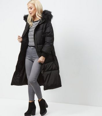 hooded longline coat