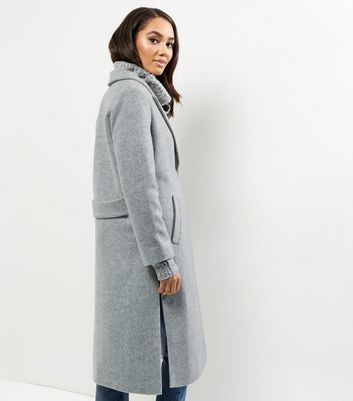 new look grey coat petite