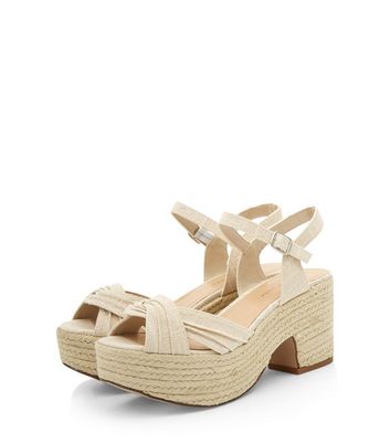 cream espadrille sandals