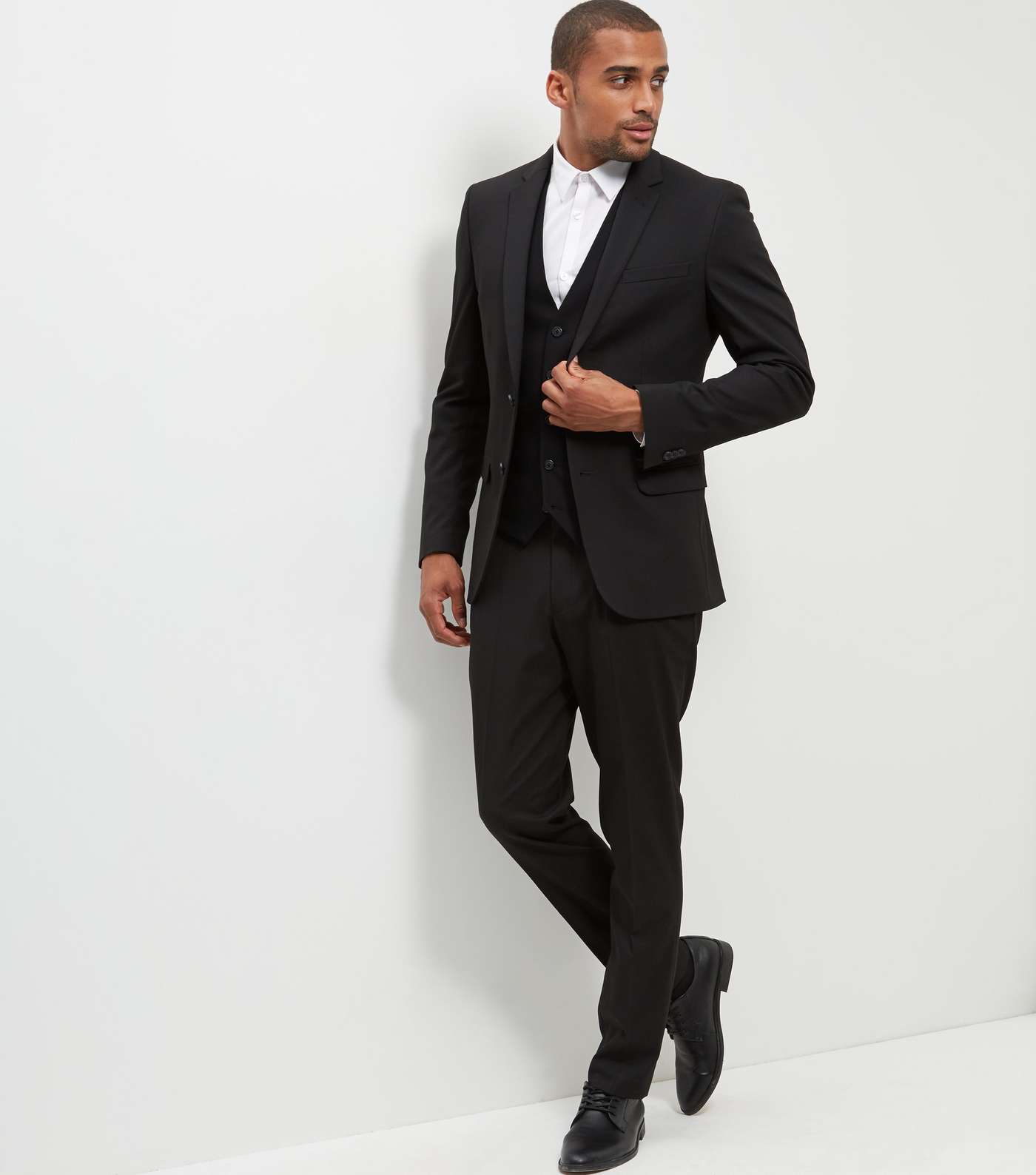 Black Suit Waistcoat Image 2