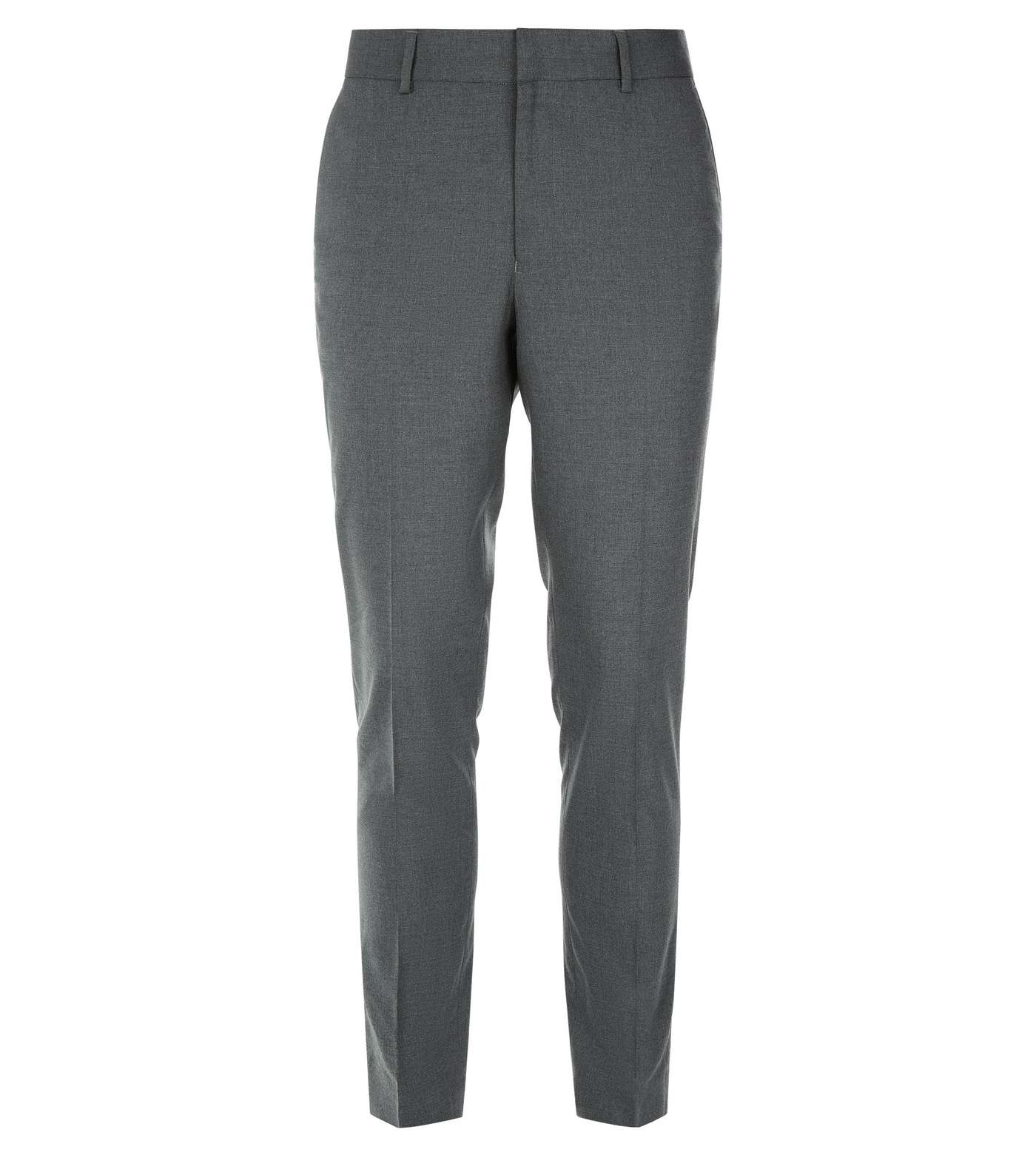 Grey Skinny Suit Trousers Image 4