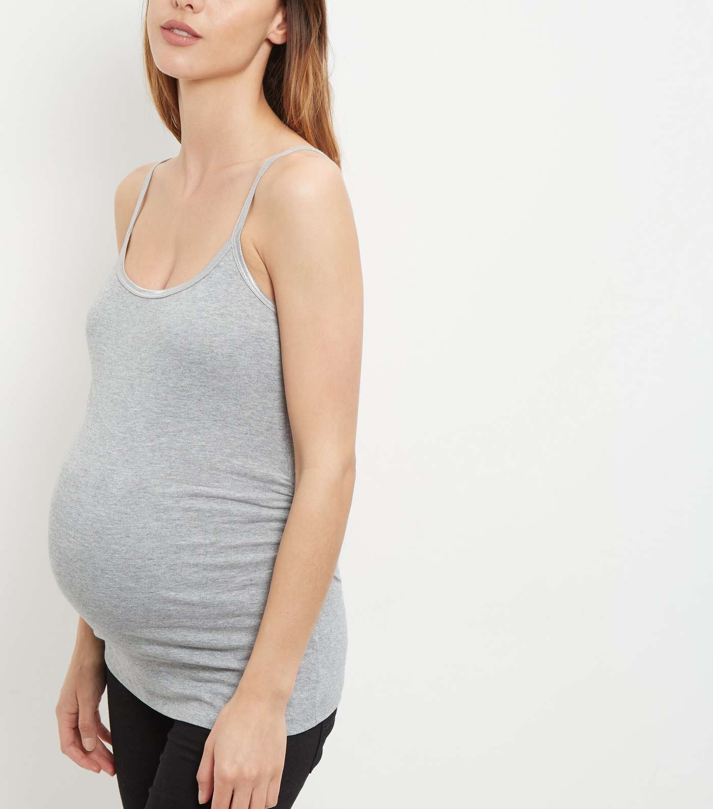 Maternity Grey Strappy Vest Image 2