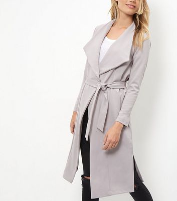 grey waterfall coat