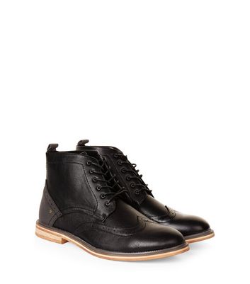 black brogue ankle boots