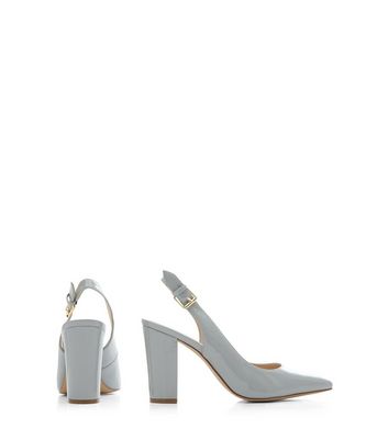 new look grey court shoes