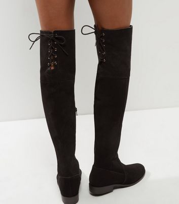 new look over the knee flat boot