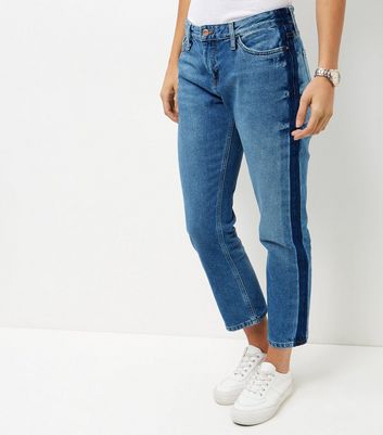 contrast stripe jeans