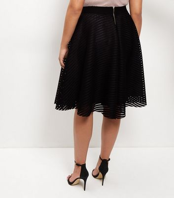 black mesh skirt new look