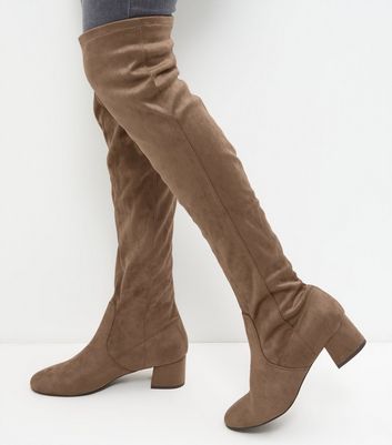 light brown high boots