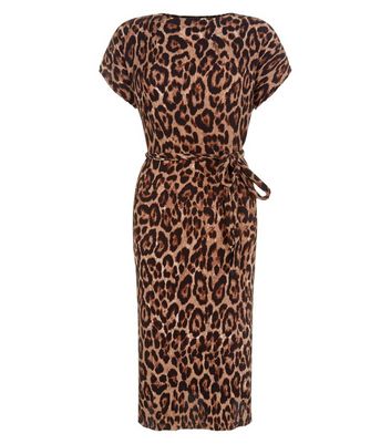 leopard tie dress