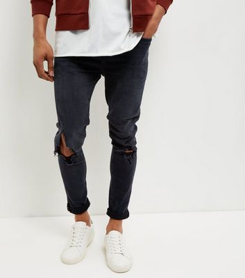 mens skinny jeans with knee rips