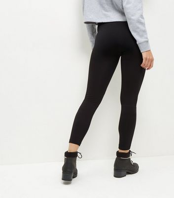 black fleece lined leggings