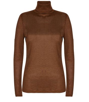 ribbed polo neck jumper womens
