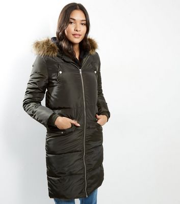 petite padded coat with hood