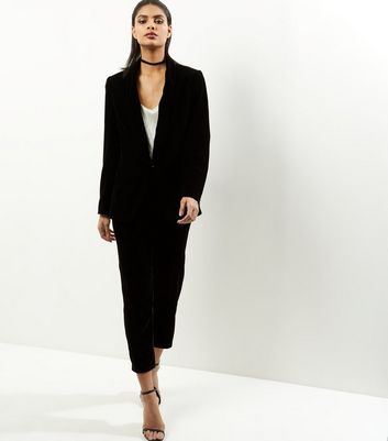 black velvet trouser suit