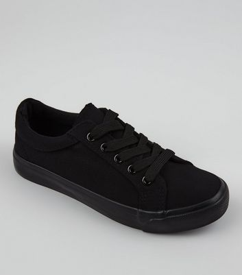 black trainers for school girls