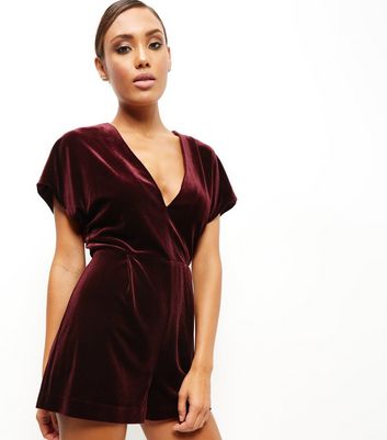 new look velvet wrap dress